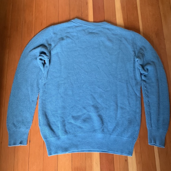 Sandro Paris Blue Crewneck Sweater 100% Cotton - Picture 5 of 9
